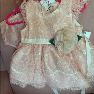 Pink/ Ivory Sequin Dress